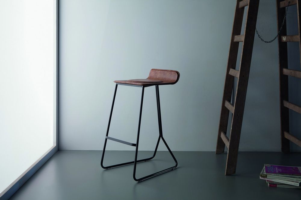 Tabourets - Tabouret DROPS- métal+cuir - DOIMO BRASIL