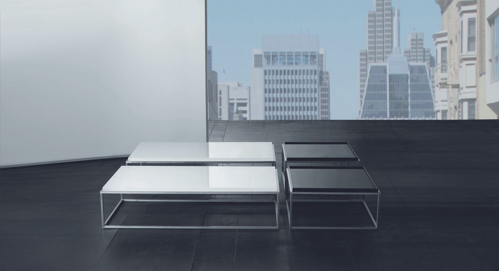 Coffee tables - BLOCK Coffee table- metal+leather - DOIMO BRASIL
