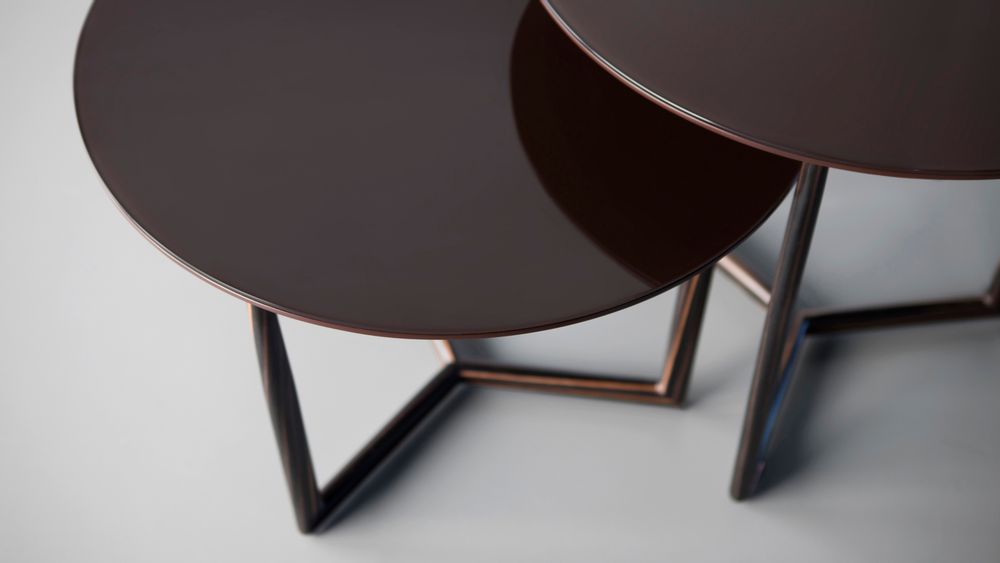 Autres tables - Table d'appoint FORM- métal et bois - DOIMO BRASIL