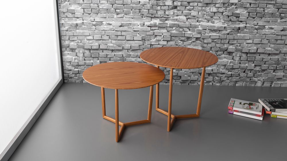 Autres tables - Table d'appoint FORM- métal et bois - DOIMO BRASIL