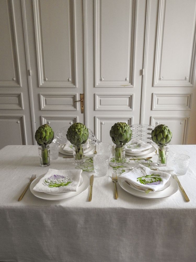 Table linen - Table runner ARTICHOKE mod.1 - ARTIPARIS