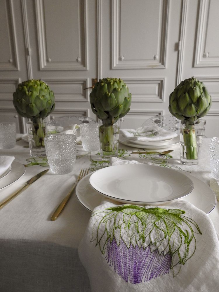 Table linen - Table runner ARTICHOKE mod.1 - ARTIPARIS