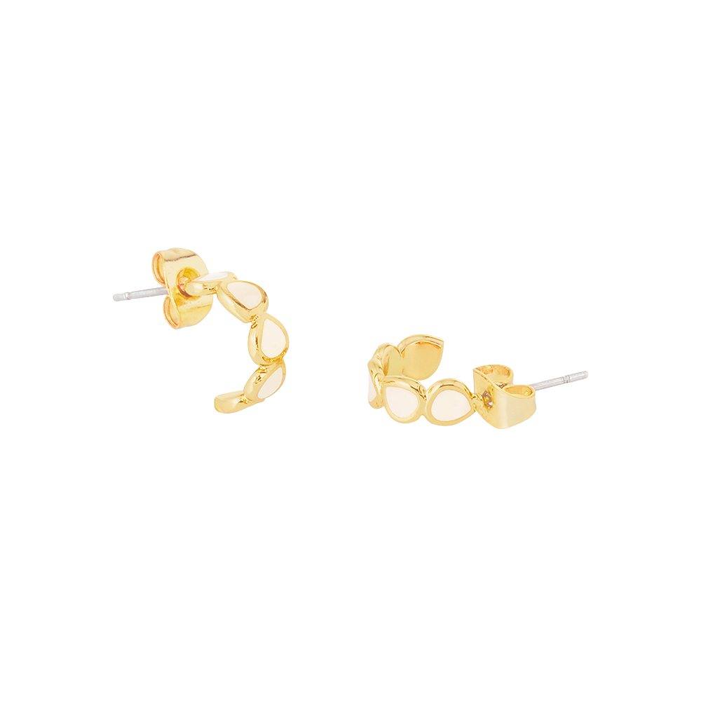 Bijoux - Mini créoles Lumi - Blanc sable - BANGLE UP