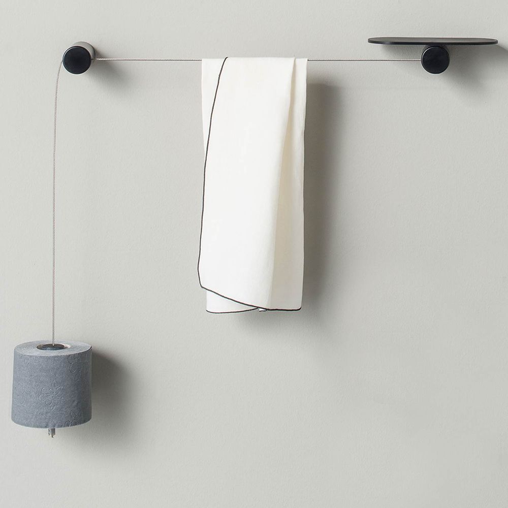 Porte-serviettes - Composition porte-rouleau de papier toilette et porte-serviettes - EVER LIFE DESIGN