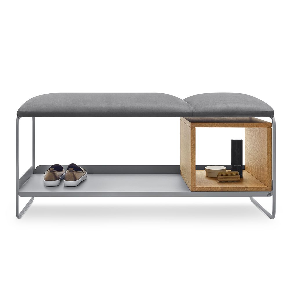 Miroirs - MODULO collection. M209B Hallway bench, M267B Mirror, M268A Wall hanger, M210E Bookcase, M210A Hallway bench, M208 Pouf, M207 Pouf, M267A Mirror - MY MODERN HOME
