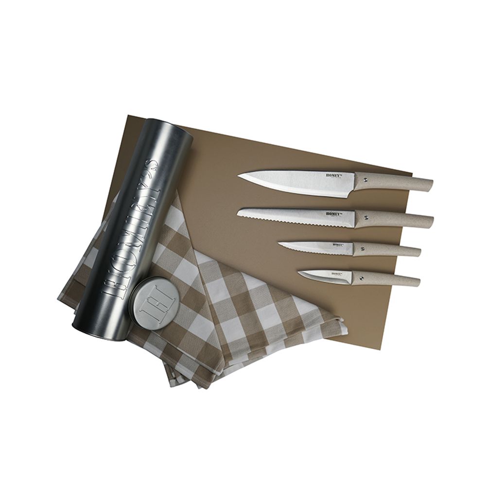 Ustensiles de cuisine - Coffret cadeau Nodigh Sustainable 4 couteaux - HOMEY’S TOOLS FOR LIFE