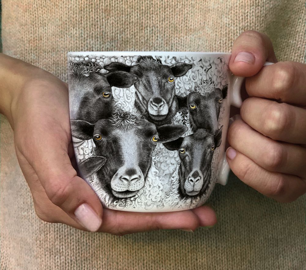 Mugs - Fine bone china mug - CHARLOTTE NICOLIN