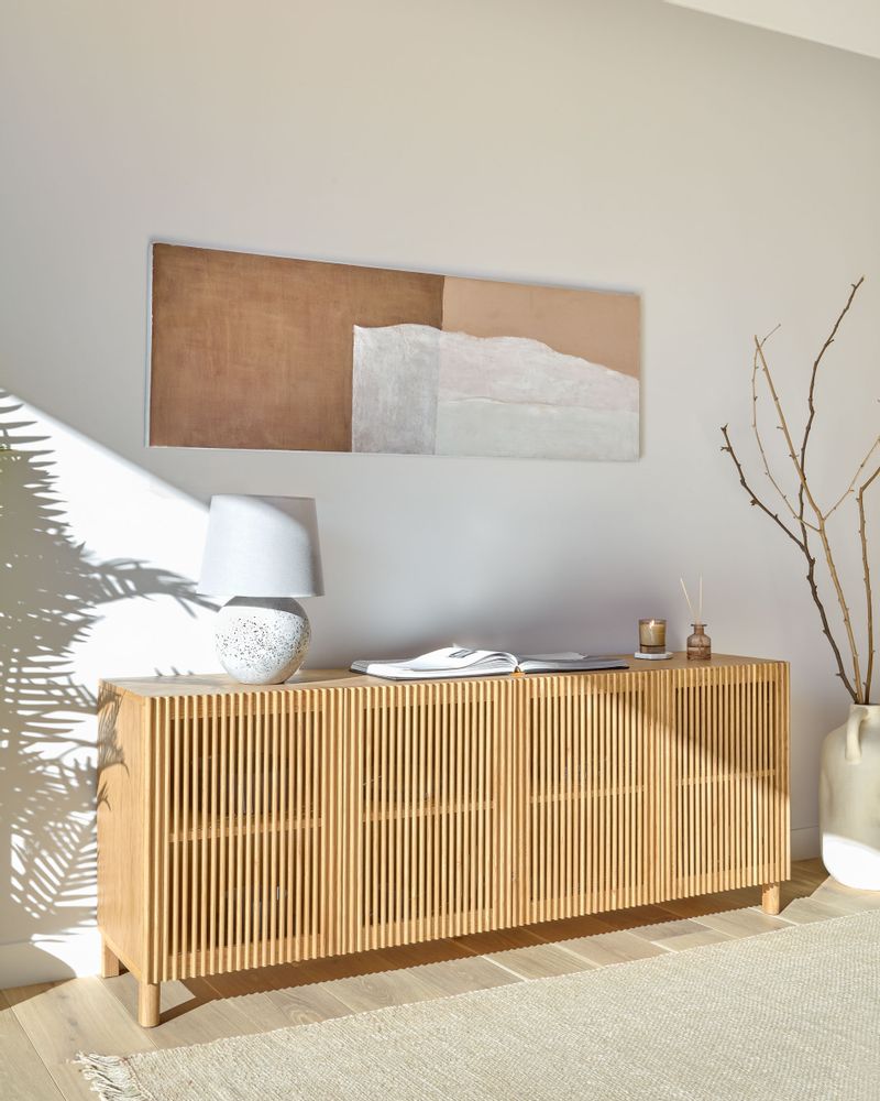 Buffets - Buffet Beyla en chêne massif et placage de chêne 180 x 70 cm FSC 100 % - KAVE HOME