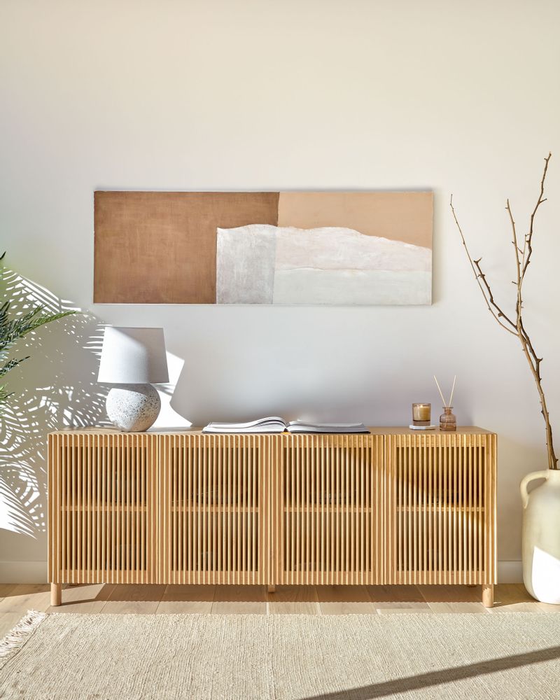 Buffets - Buffet Beyla en chêne massif et placage de chêne 180 x 70 cm FSC 100 % - KAVE HOME