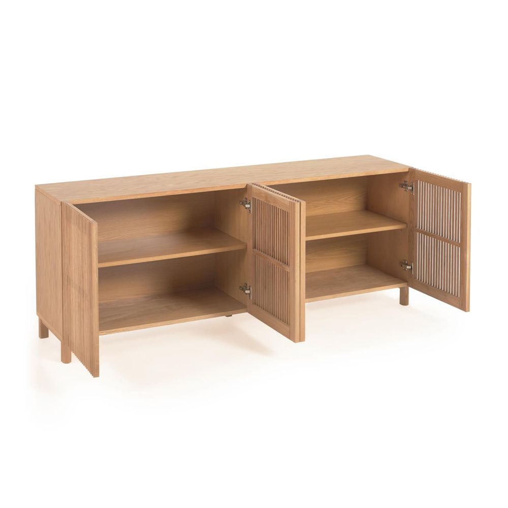 Buffets - Buffet Beyla en chêne massif et placage de chêne 180 x 70 cm FSC 100 % - KAVE HOME