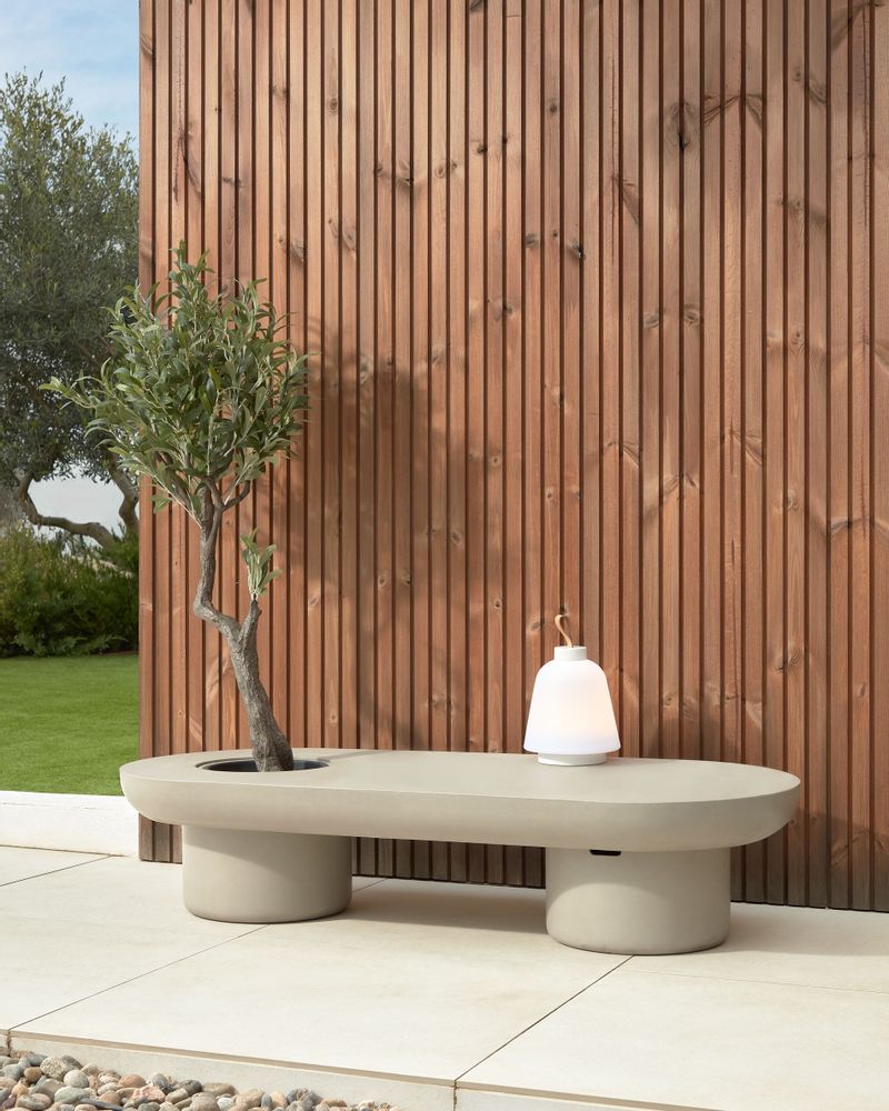 Tables basses - Table basse de jardin Taimi en ciment Ø 140 x 60cm - KAVE HOME