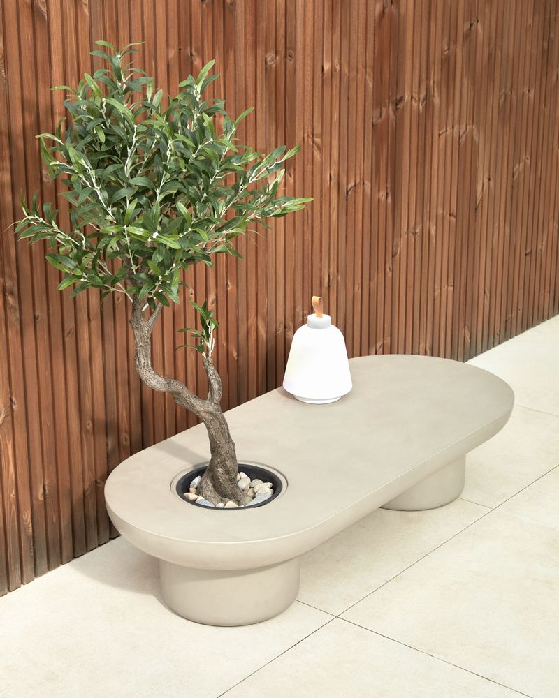 Tables basses - Table basse de jardin Taimi en ciment Ø 140 x 60cm - KAVE HOME