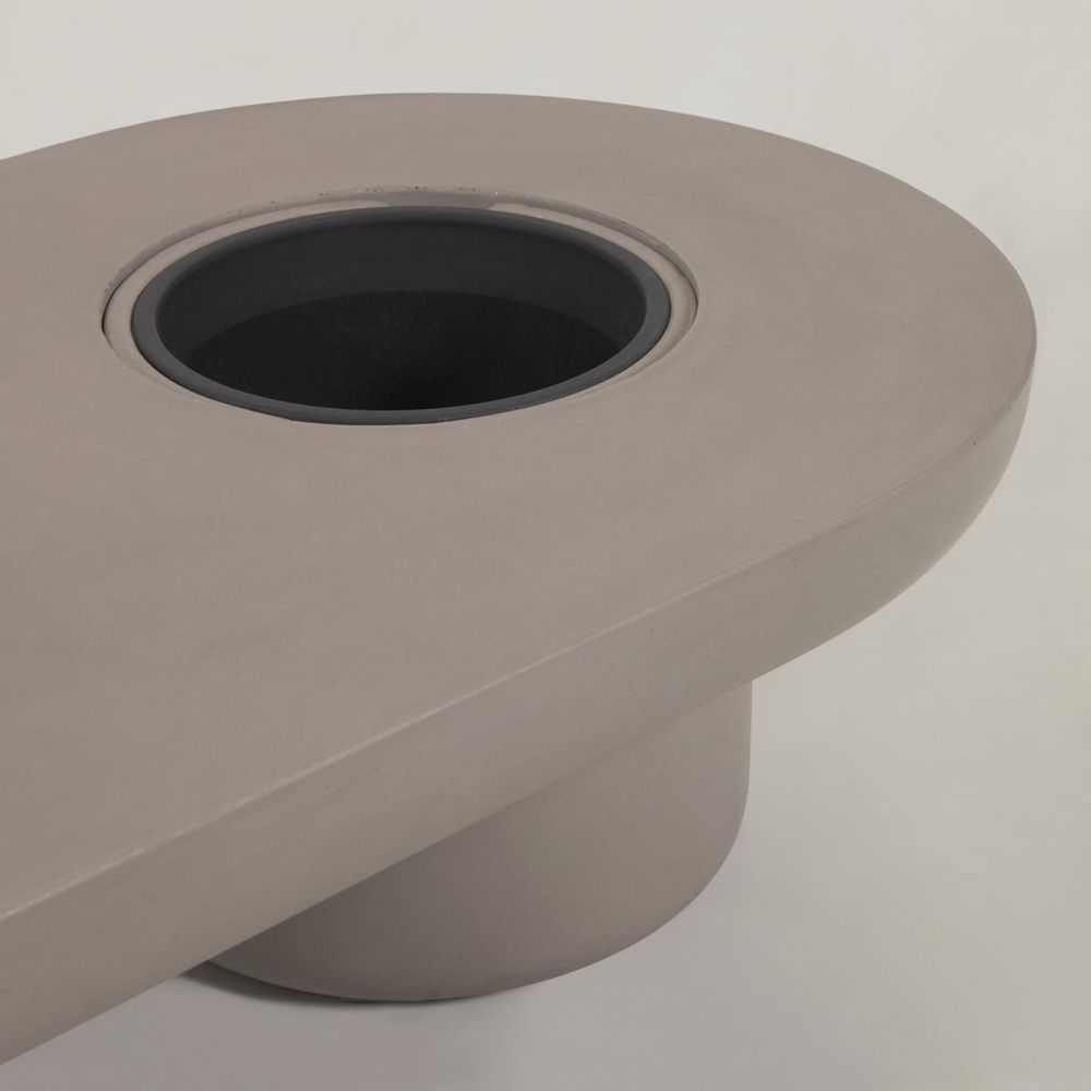 Tables basses - Table basse de jardin Taimi en ciment Ø 140 x 60cm - KAVE HOME