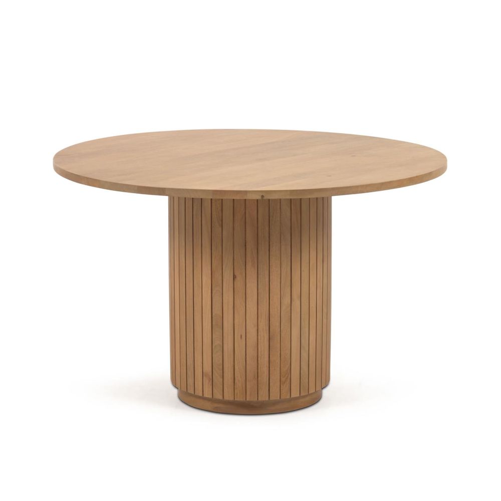 Tables pour hôtels - Table ronde Licia en bois massif de manguier finition naturelle Ø 120cm - KAVE HOME