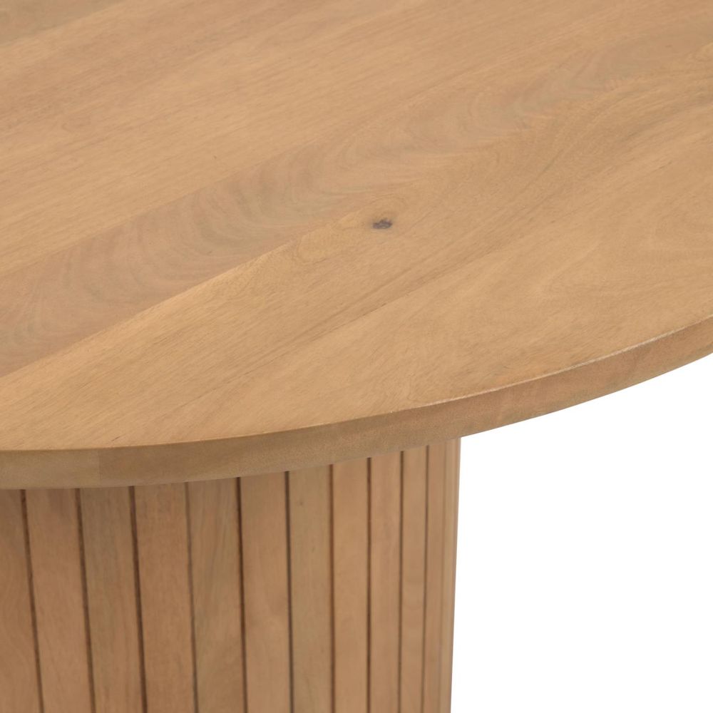 Tables pour hôtels - Table ronde Licia en bois massif de manguier finition naturelle Ø 120cm - KAVE HOME