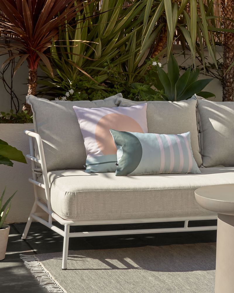Canapés - Canapé Mareluz 3 places en acier blanc 197 cm - KAVE HOME