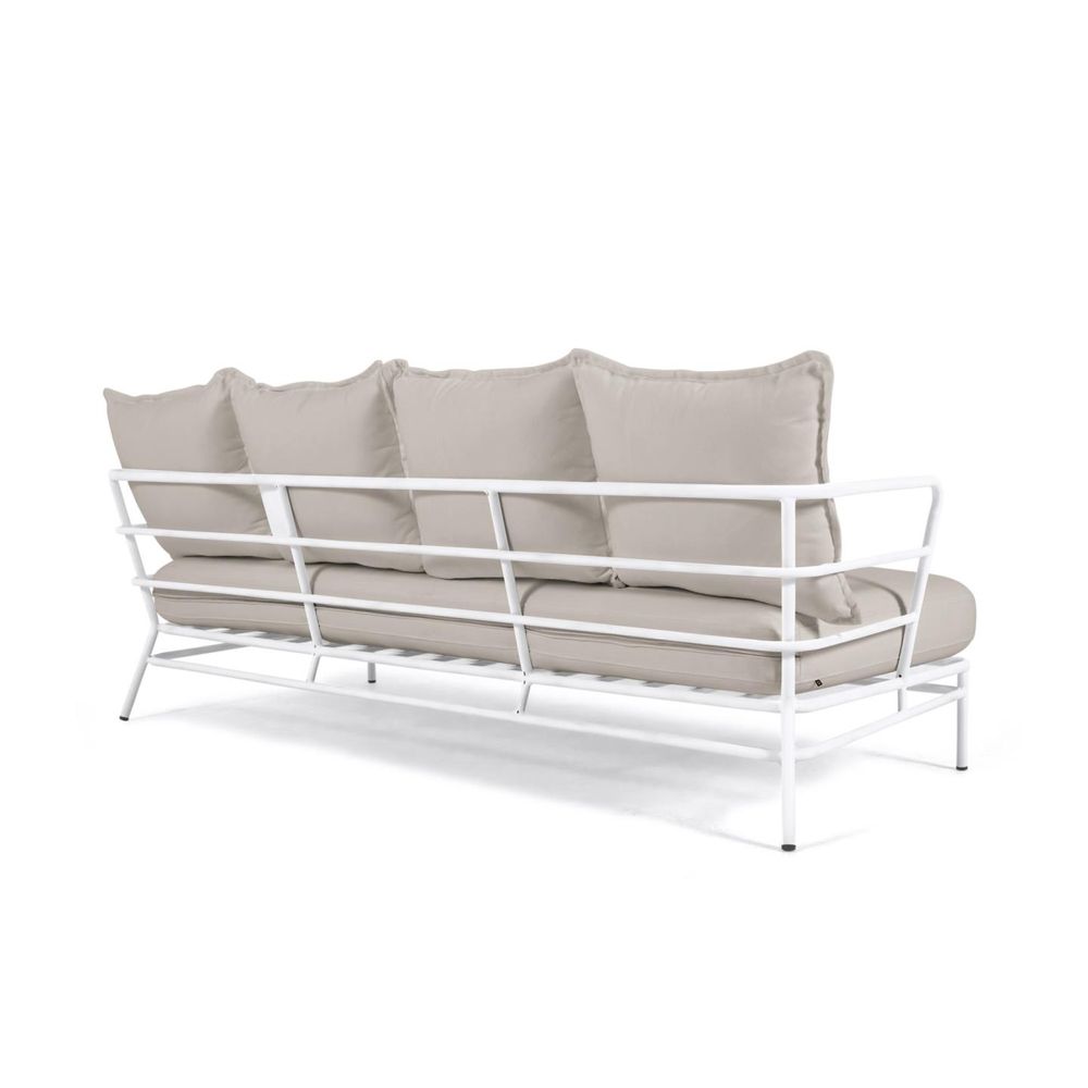 Canapés - Canapé Mareluz 3 places en acier blanc 197 cm - KAVE HOME