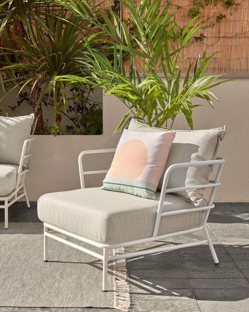 Fauteuils de jardin - Fauteuil Mareluz en acier blanc - KAVE HOME