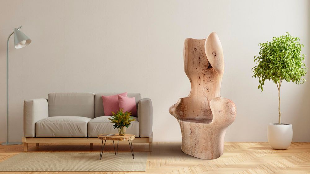 Decorative objects - THRONE OF THE ELVES (Cedar) - Sculpture - PRESENCE ART & DESIGN