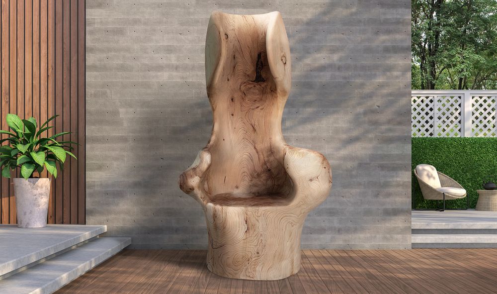 Decorative objects - THRONE OF THE ELVES (Cedar) - Sculpture - PRESENCE ART & DESIGN