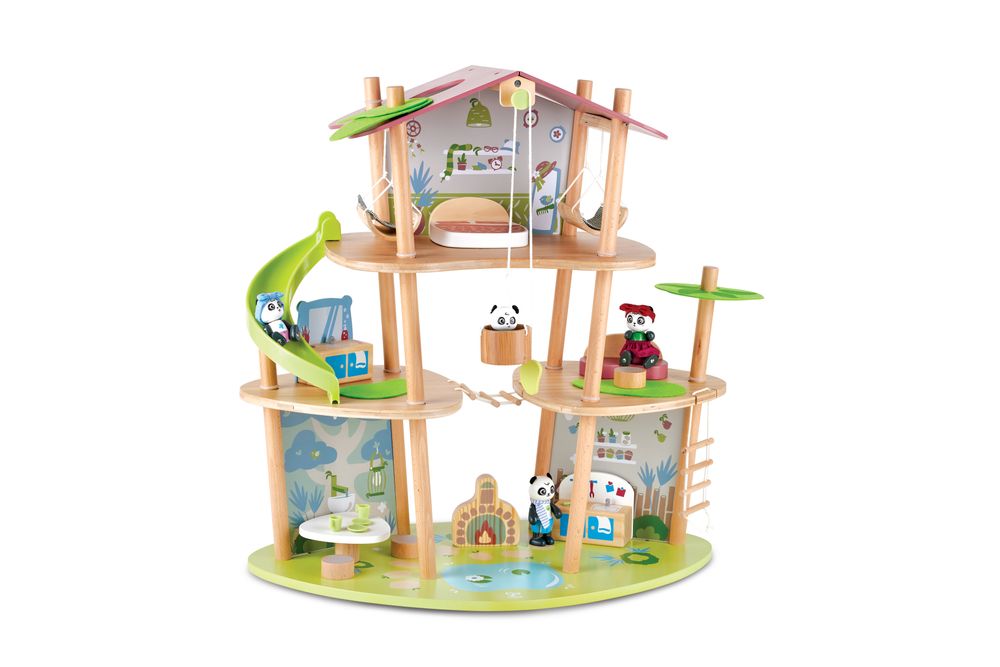 Jouets enfants - Maison des Pandas en Bambou, marque Hape - TOYNAMICS FRANCE