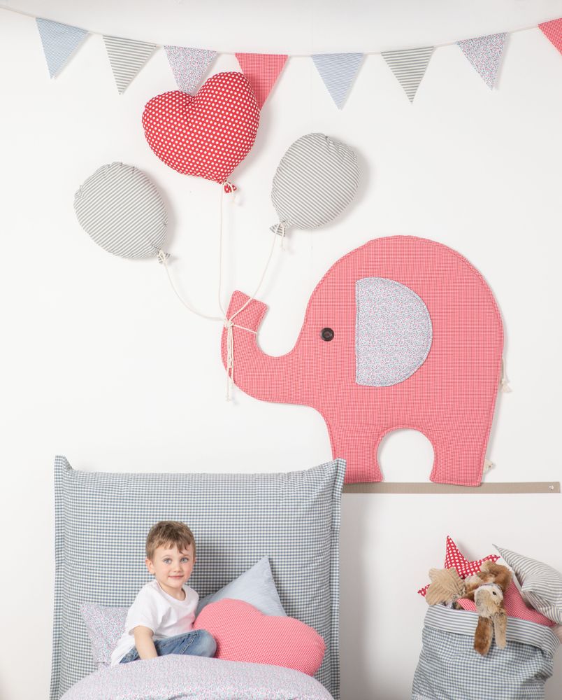 Other wall decoration - Coco the Exhilarating Elephant - STOFFAMICO - Textile Wall Decoration - MISCIMU' AMICI DI STOFFA