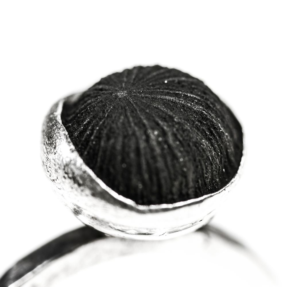 Jewelry - ONIGIRI Ring and earrings - CHARCOAL ESKIMEÏT