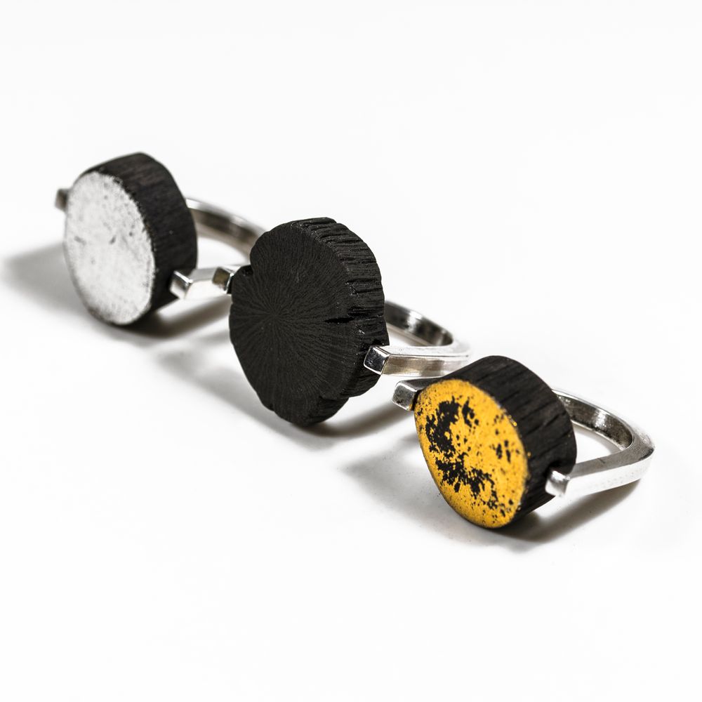 Bijoux - Bague et boucles d'oreilles KOMA - CHARCOAL ESKIMEÏT