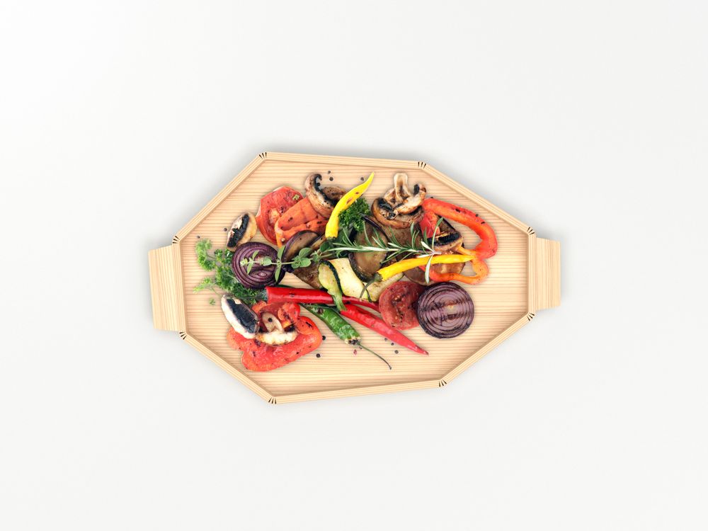 Platter and bowls - Hinoki platter-S - NUSA