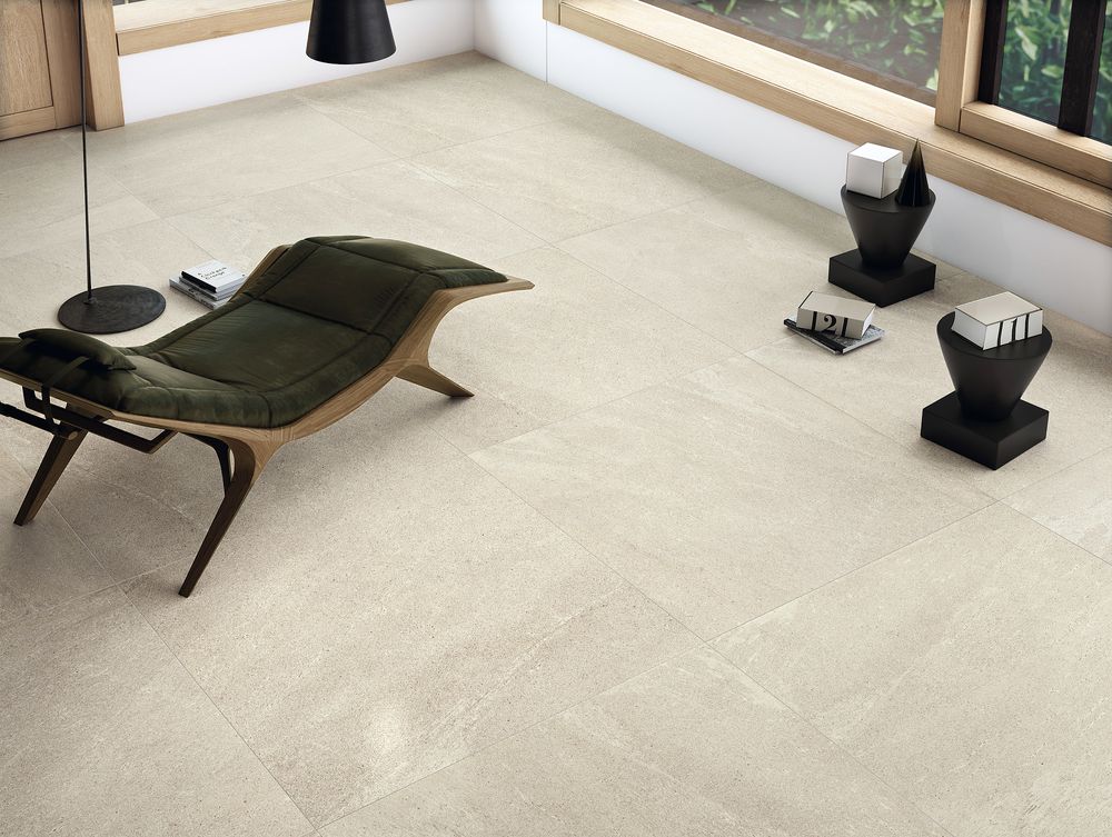 Indoor floor coverings - BLEND STONE, Forging the elements - PANARIAGROUP