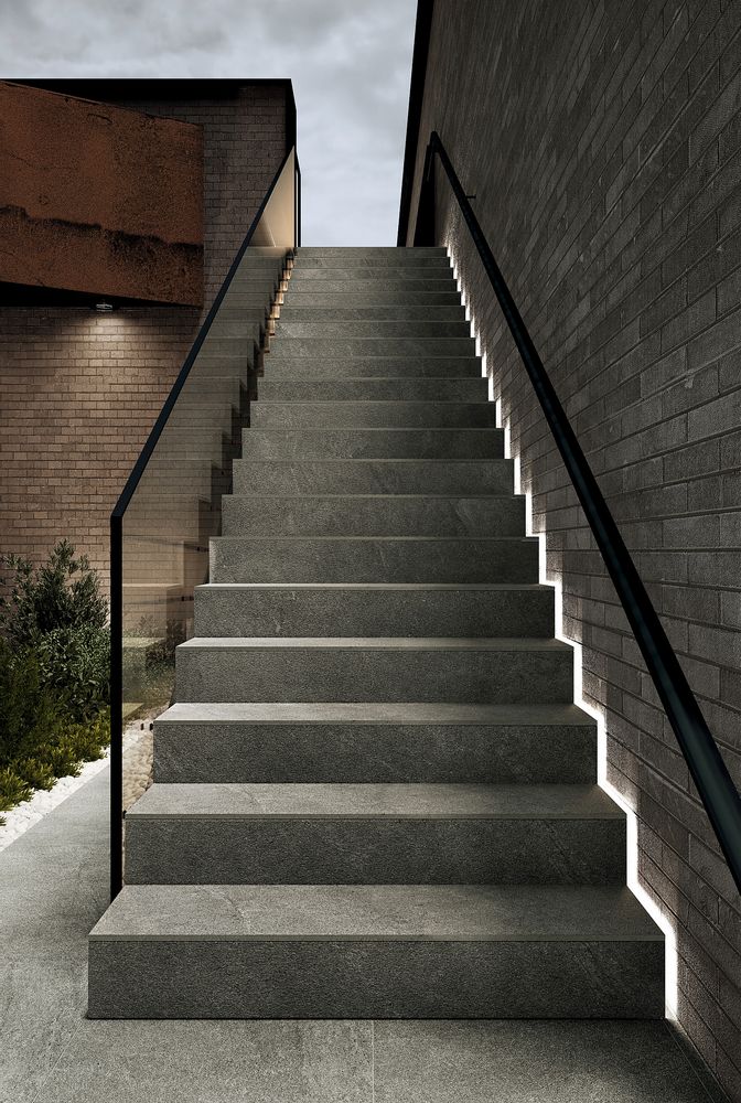 Indoor floor coverings - BLEND STONE, Forging the elements - PANARIAGROUP