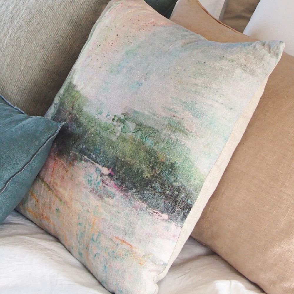 Coussins textile - COUSSIN LIN CREPUSCULE ET NEBULEUSE - ILLUSTRE PARIS