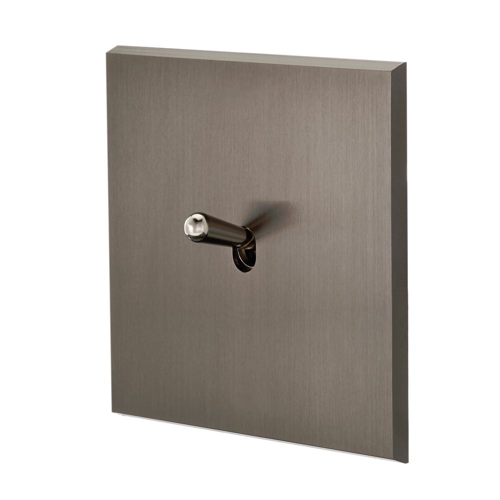 Decorative objects - Confidence without screws Steel Toggle on Single Brass Plate with Gun Metal Finish - MODELEC