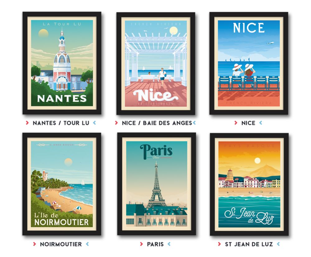 Poster - VINTAGE TRAVEL POSTER COPENHAGEN DENMARK | COPENHAGEN DENMARK CITY ILLUSTRATION PRINT - OLAHOOP TRAVEL POSTERS