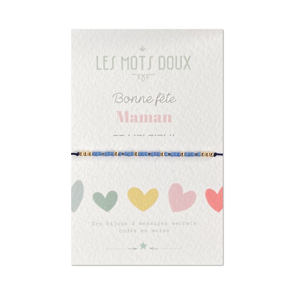 Bijoux - Bracelet code morse : Bonne Fête Maman - LES MOTS DOUX
