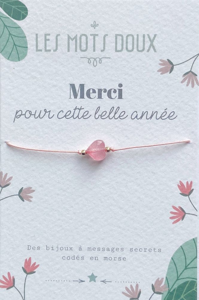 Jewelry - Heart bracelet: Thank you for this year - LES MOTS DOUX