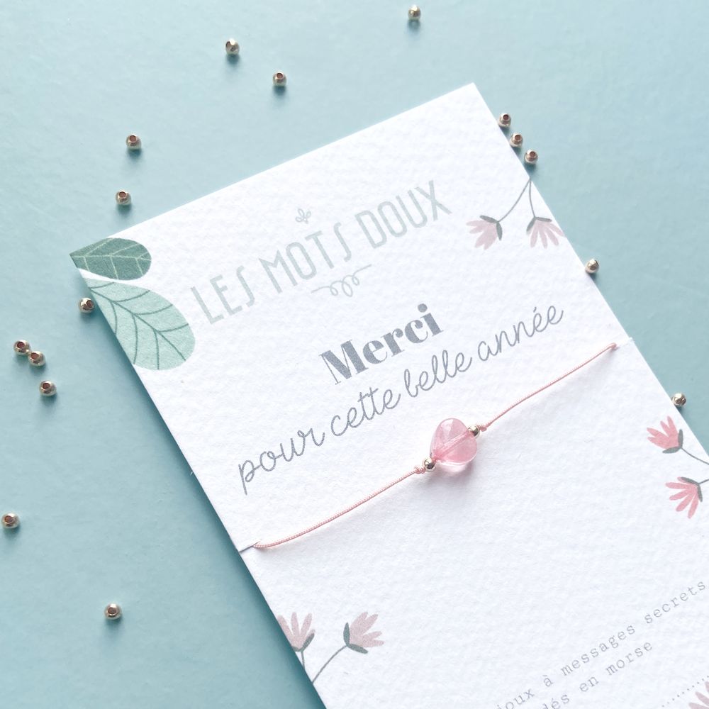 Jewelry - Heart bracelet: Thank you for this year - LES MOTS DOUX