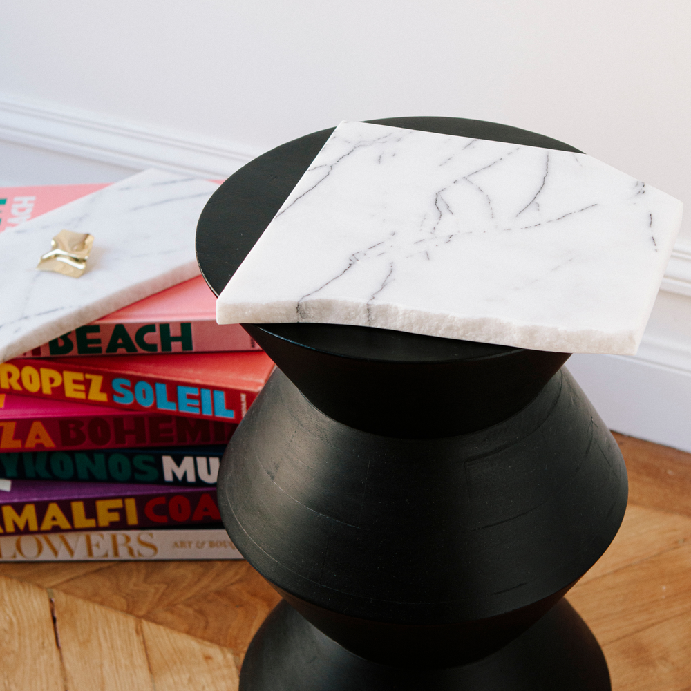 Decorative objects - Bianco Lilla - upcycled marble top - NAIA OBJET