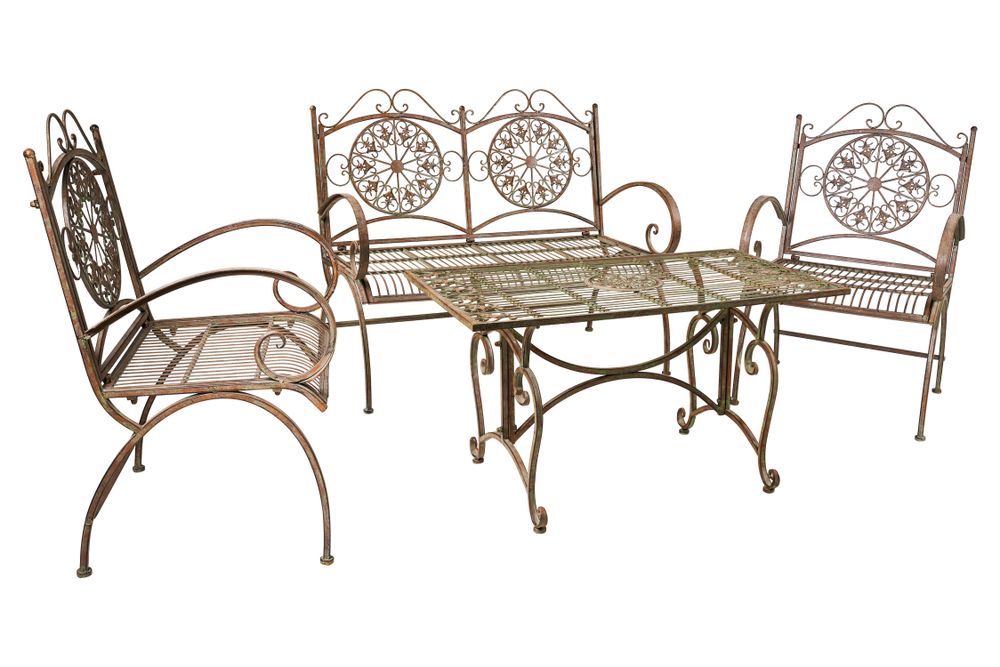 Tables de jardin - IRON LINE - ENSEMBLE CHATEAU 1/4 - Mobilier d'extérieur - PUEBCO