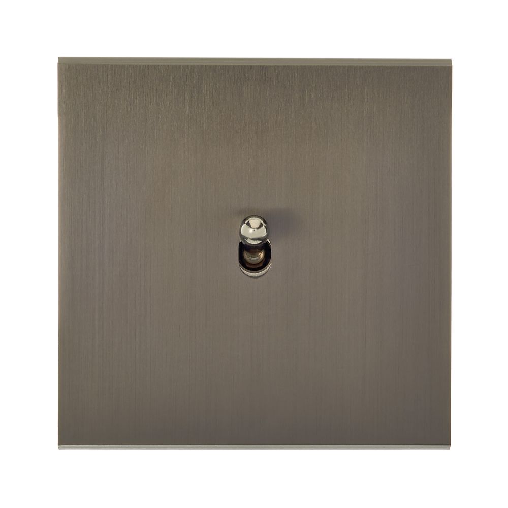 Decorative objects - Confidence without screws Steel Toggle on Single Brass Plate with Gun Metal Finish - MODELEC