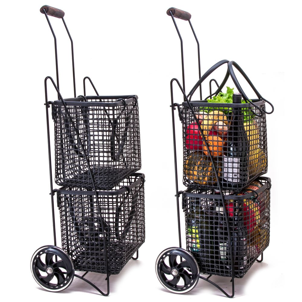 Paniers - Chariot de course deux étages - MATLAMA
