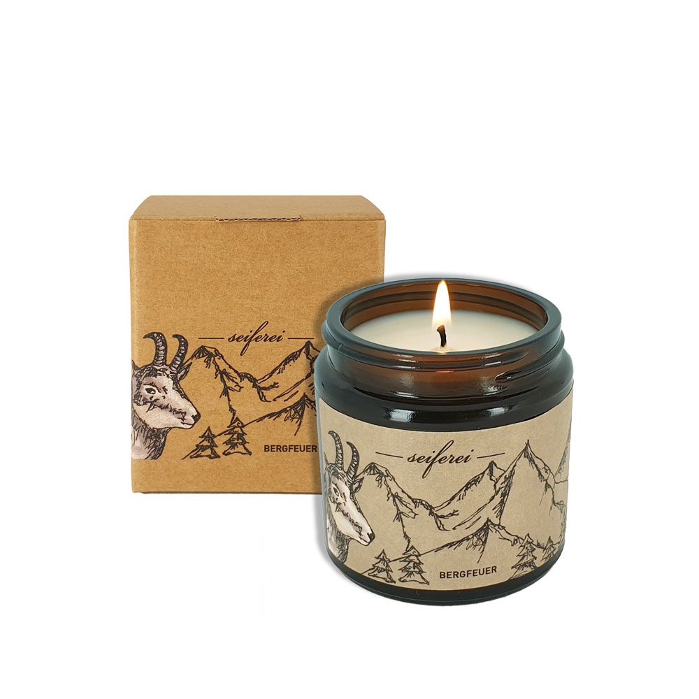 Candles - "BERGFEUER" - scent and massage candle - SEIFEREI