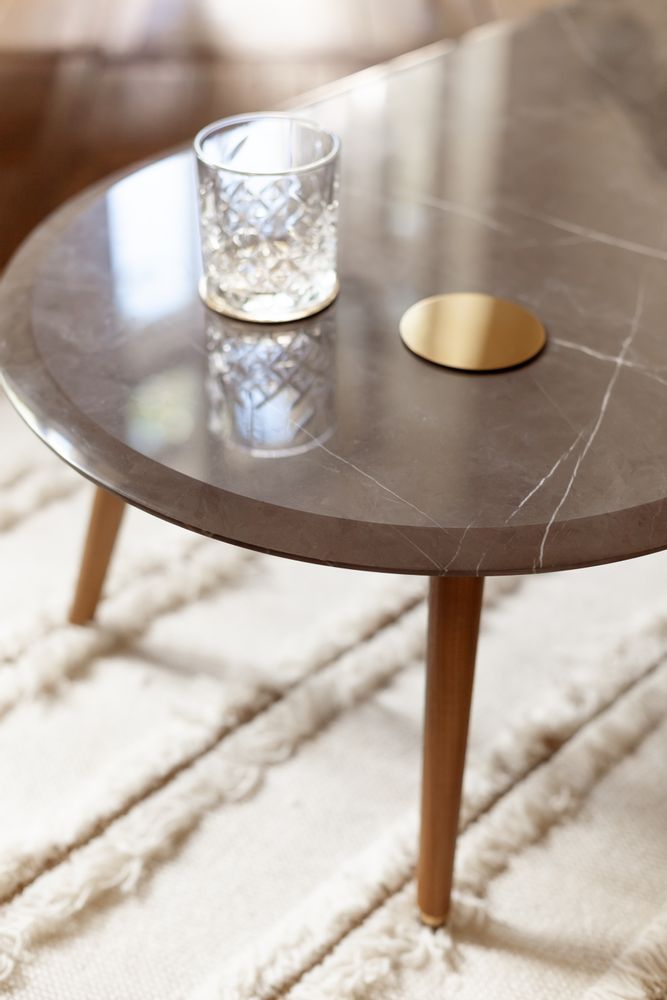 Coffee tables - Fox Marble Long Coffee Table - 366 CONCEPT
