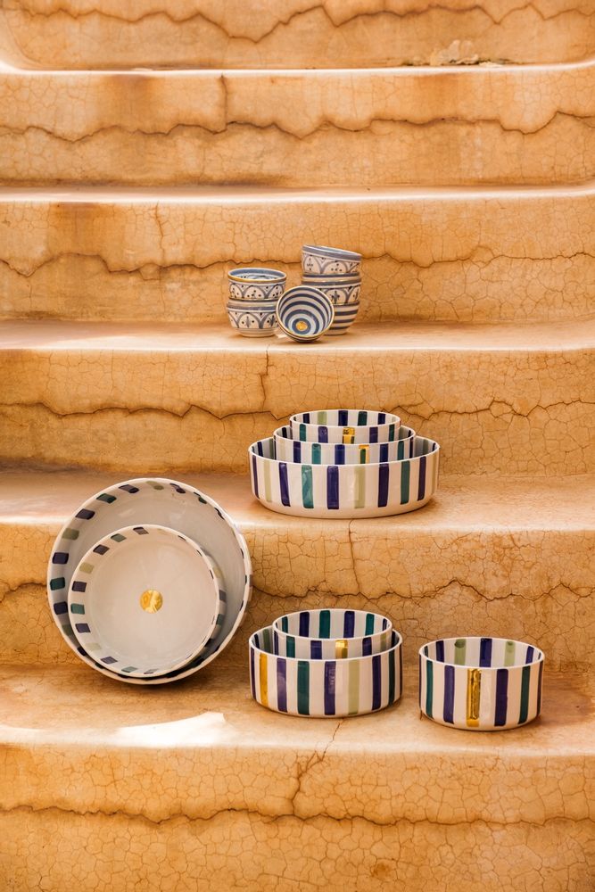 Everyday plates - Ceramic Ourika gold - CHABI CHIC