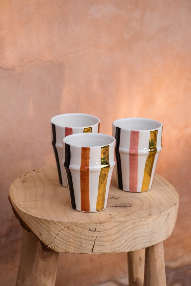 Everyday plates - Ceramic Ourika gold - CHABI CHIC