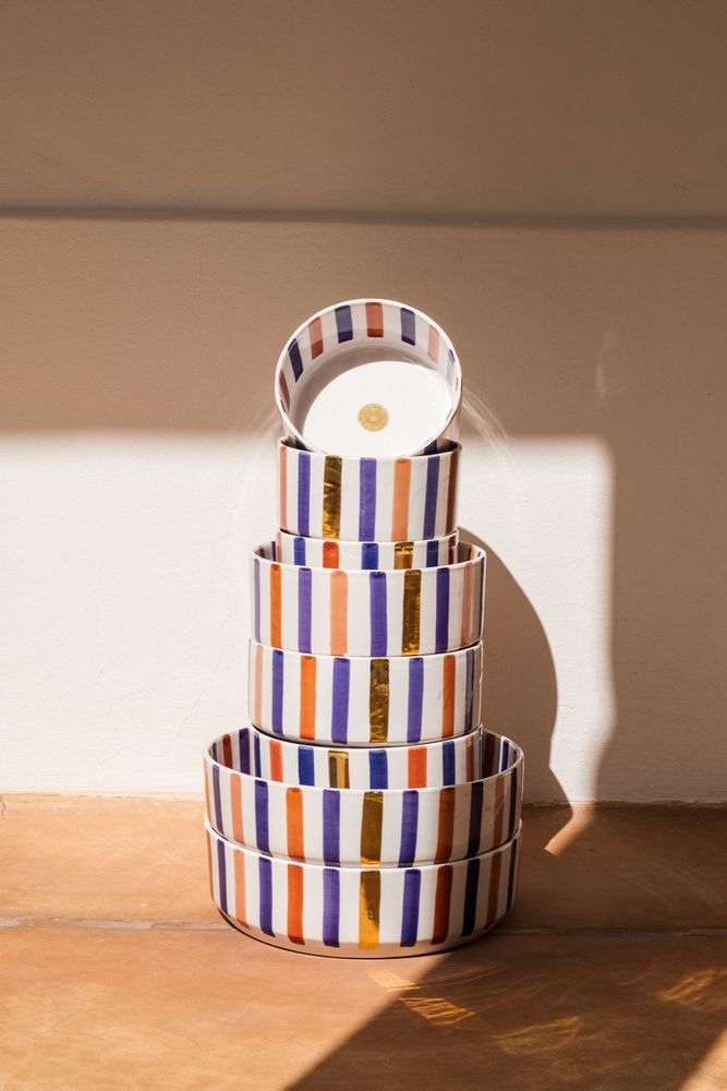 Everyday plates - Ceramic Ourika gold - CHABI CHIC