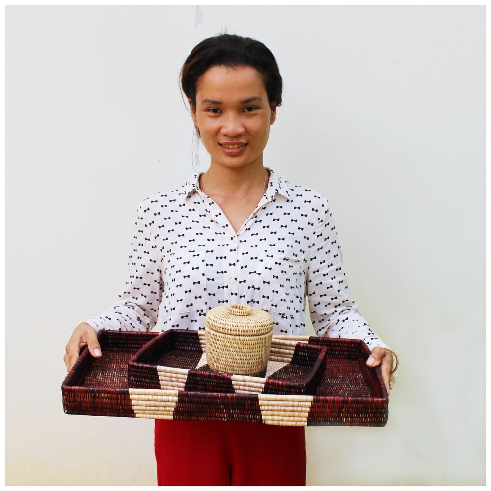 Corbeilles - Plateau en rotin AYATA - MANAVA