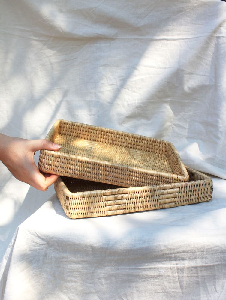 Corbeilles - Plateau en rotin AYATA - MANAVA