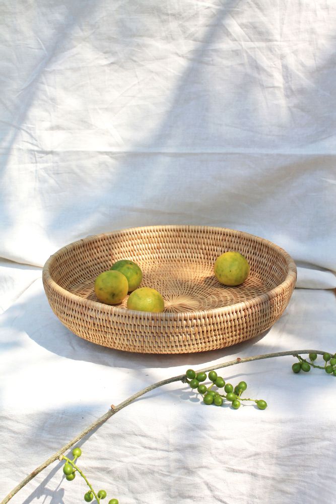 Corbeilles - Plateau en rotin tissé à la main PHALA - MANAVA