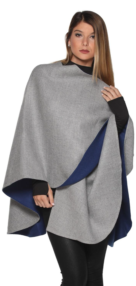 Throw blankets - DOUBLE-SIDED ALPACA CAPE. Luxury and durability. Natural fibers - PUEBLO